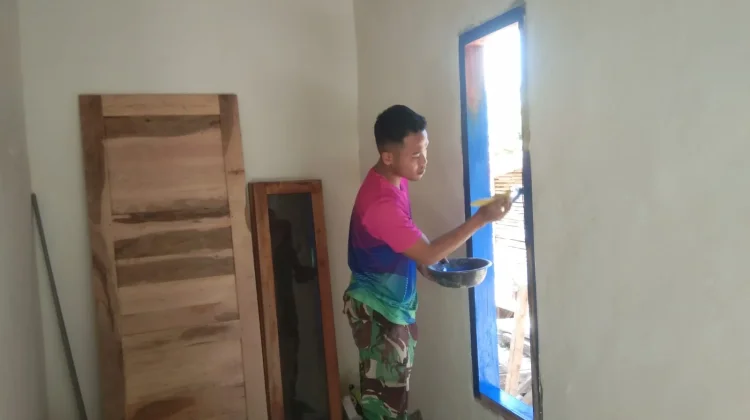 Satgas TMMD Percantik Rehab Rutilahu Rumah Pak Hasan di Panyepen