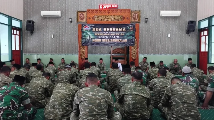 HUT ke-60 Korem Bhaskara Jaya, Kodim Bangkalan Gelar Doa Bersama
