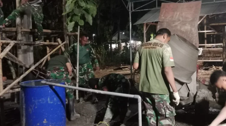 Satgas TMMD Sampang Bangun Tandon Air untuk Warga