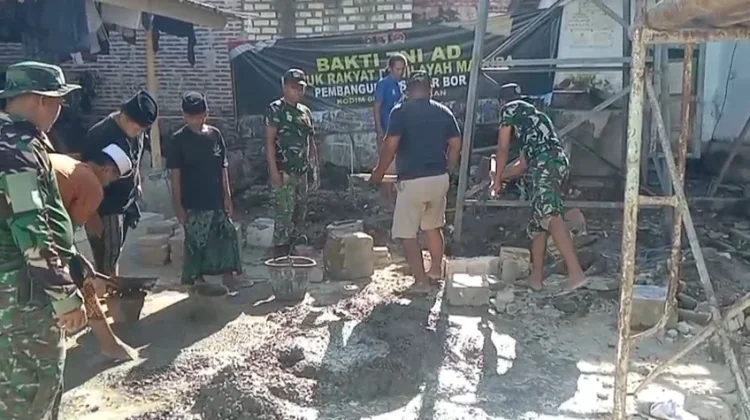 Air Bersih untuk Santri, Gotong Royong TNI dan Warga Tak Surut