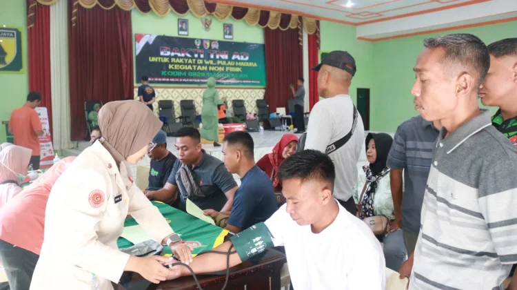 Setetes Darah Sejuta Harapan, Kodim Bangkalan Gelar Bakti TNI