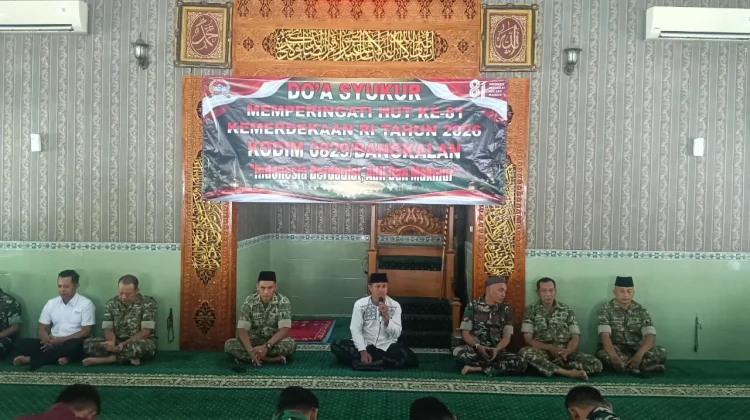 Kodim Bangkalan Gelar Doa Syukur Peringati HUT ke-81 Kemerdekaan RI