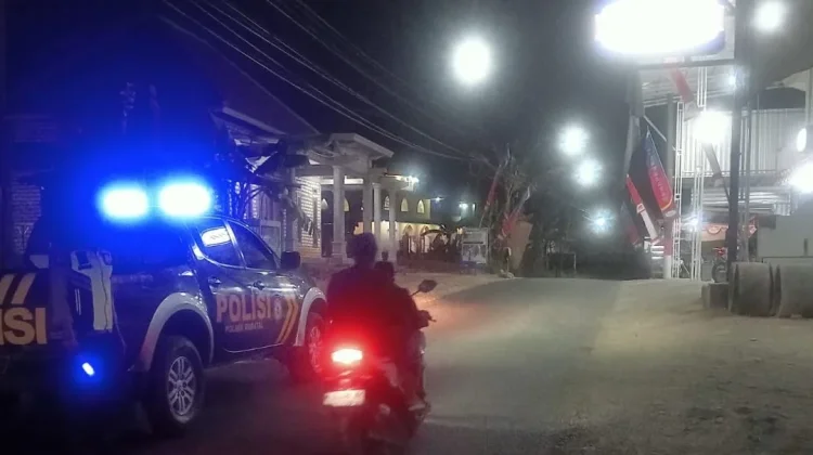 Polsek Robatal Gelar Patroli Blue Light di Dusun Tarogen