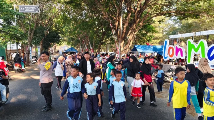 Meriah dan Kondusif, 350 Peserta Ikuti JJS HUT RI ke-81 di Wisata Pantai Lon Malang