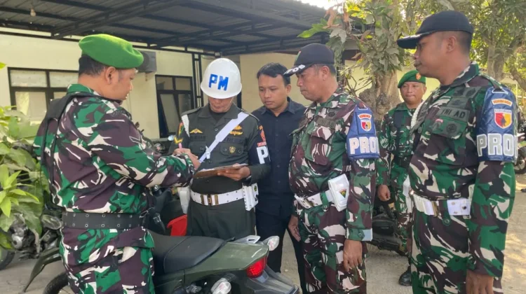 Subdenpom Bangkalan Gelar Razia Kendaraan Prajurit Kodim