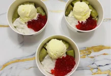 Segarnya Berbuka dengan Sentuhan Modern Ice Cream Pisang Ijo