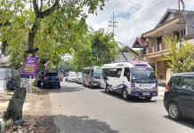 H+1 Lebaran, Arus Lalin di Sampang Ramai