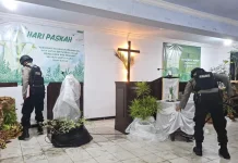Polres Pamekasan Sterilisasi Gereja Jamin Keamanan Paskah 2026