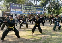 Prajurit Kodim Bangkalan Latihan Intensif Karate INKAI