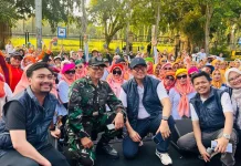 Ekspedisi LPS Sapa Bangkalan lewat Senam Bersama
