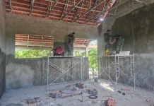 Satgas TMMD ke-128 Bangun Harapan Baru di SD Durin Barat