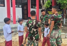 Satgas TMMD Bangkalan Bangun Sekolah dan Dekatkan Diri ke Siswa