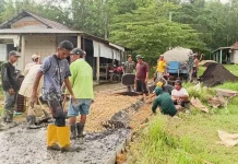 Gotong Royong TMMD Bangkalan Bangun Jalan Desa Galis Dajah