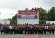 Kapolres Pamekasan Pimpin Apel Gelar Pasukan Sabuk Kamtibmas