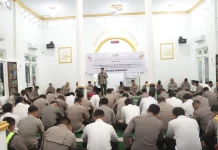 Sambut Tahun Baru Islam, Polres Sampang Gelar Binrohtal