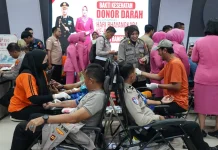 Donor Darah Warnai Hari Bhayangkara ke-80 di Polres Bangkalan