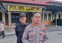 Polres Sampang Gencarkan Imbauan Kamtibmas saat Nobar Pildun