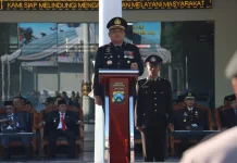 Upacara Hari Bhayangkara, Kapolres Pamekasan Sampaikan Amanat Kapolda Jatim