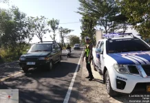 Satlantas Polres Sampang Patroli  di Jalur Blackspot