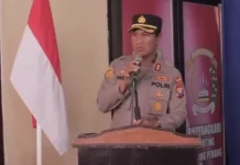 Kapolres Sampang Sampaikan Salam Perpisahan saat Peresmian Mako Polsek