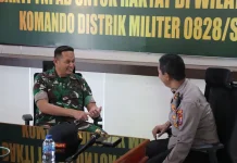 Kapolres Sampang Ajak Kodim Deteksi Dini Ancaman Keamanan