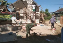Satgas TMMD ke-129 Rehabilitasi Rumah Warga Sampang