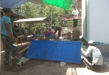 TMMD Beri Sentuhan Tahap Pengecatan Rehab Rutilahu Pak Hasan