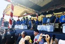 Kerapan Sapi Piala AHY Peringati HUT Kemerdekaan di Bangkalan