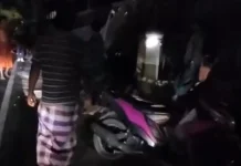 Tumpahan Air Garam di Jalan Nasional Bangkalan Rawan Kecelakaan