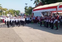 Lomba Gerak Jalan HUT RI Digelar di Pamekasan