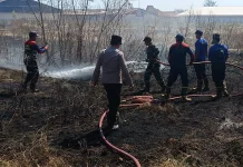Kebakaran Lahan di Sampang Diduga akibat Puntung Rokok