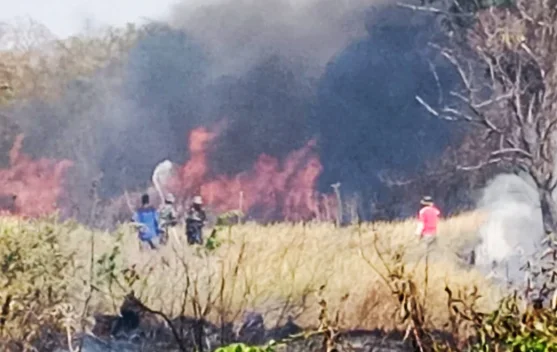 Lahan Kosong di Bangkalan Terbakar, Babinsa dan Damkar Bergerak Cepat