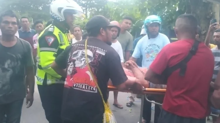 Evakuasi Korban, Kanit Turjawali Polres Tanimbar Datangi TKP