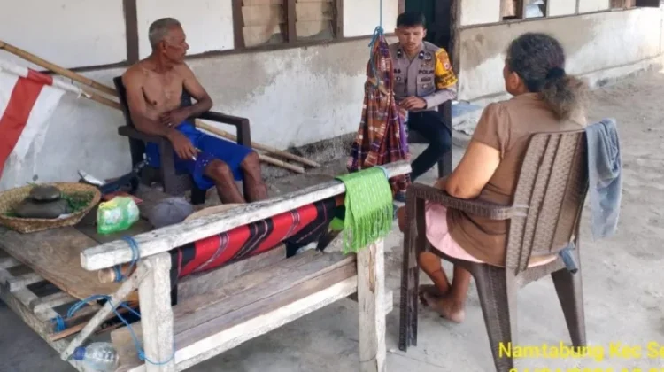 Bhabinkamtibmas Namtabung Sampaikan Imbauan Kamtibmas