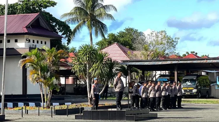 Wakapolres Kepulauan Tanimbar Pimpin Apel Pam Paskah