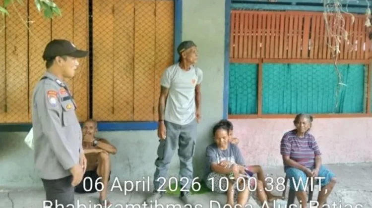 Bhabinkamtibmas Alusi Batjas Ingatkan Warga Soal Cuaca Ekstrim
