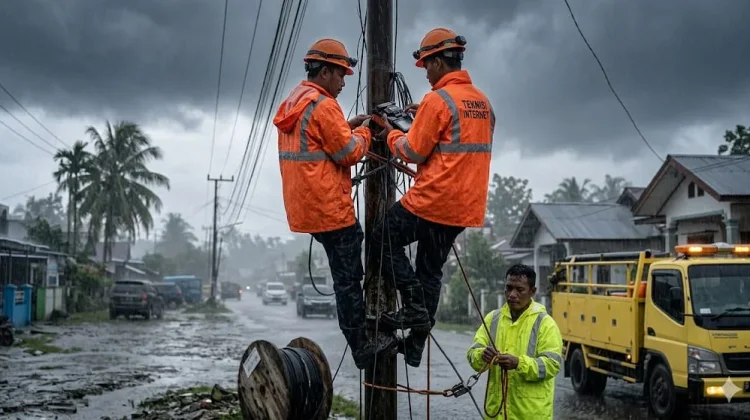 Faktor Cuaca Hambat Kecepatan Penanganan Gangguan Internet Tual