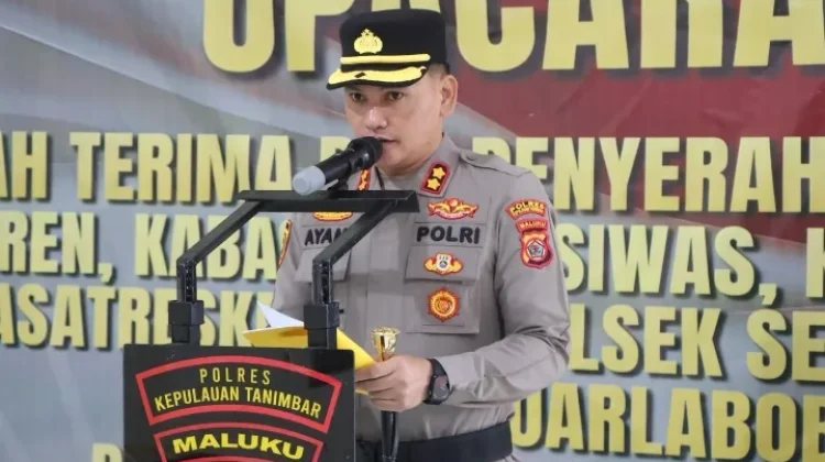 Kapolres Kepulauan Tanimbar Pimpin Upacara Sertijab