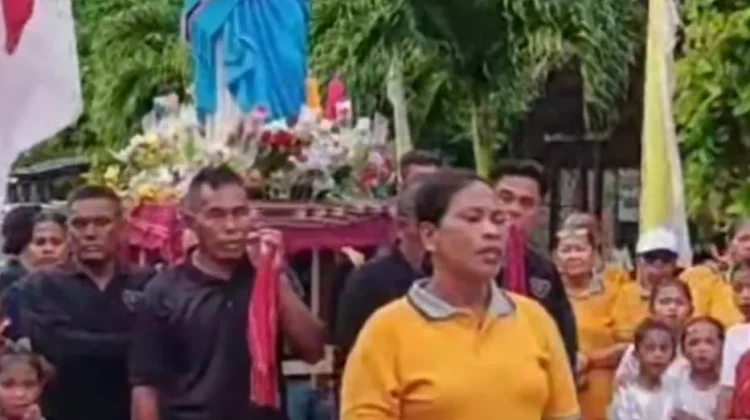 Sambut Perarakan Patung Bunda Maria, Anak-Anak di Olilit Timur Antusias Latihan Men