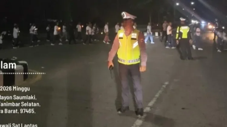 Sat Lantas Polres Kepulauan Tanimbar Amankan Reli Rosario