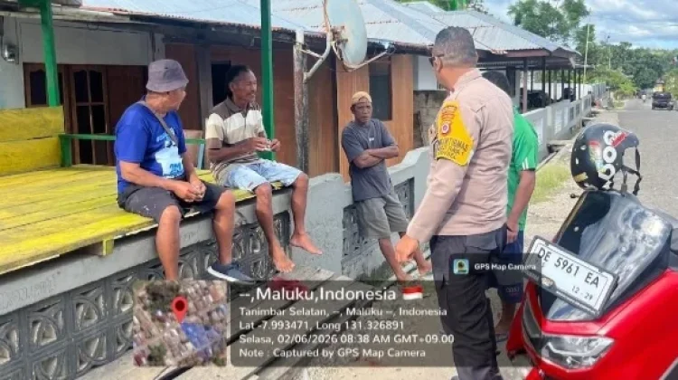 Bhabinkamtibmas Olilit Raya 1 Sampaikan Pesan Kamtibmas