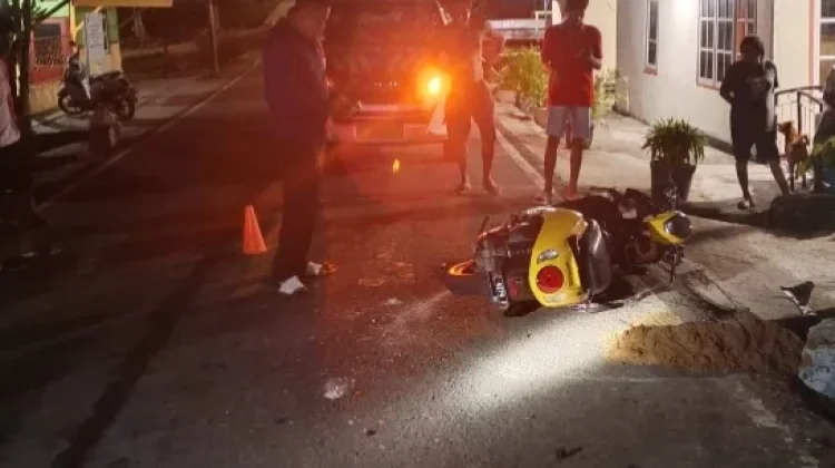 Sat Lantas Polres Kepulauan Tanimbar Tangani Laka Tunggal