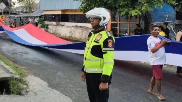 Sat Lantas Polres Kepulauan Tanimbar Amankan Konvoi Damai
