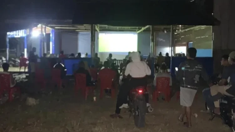 Polsek Tansel Amankan Nobar Piala Dunia 2026