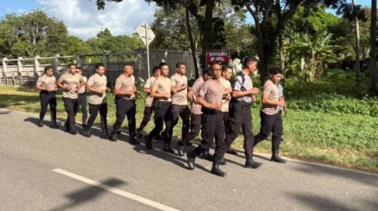 Sat Samapta Polres Kepulauan Tanimbar Gelar Olahraga Bersama