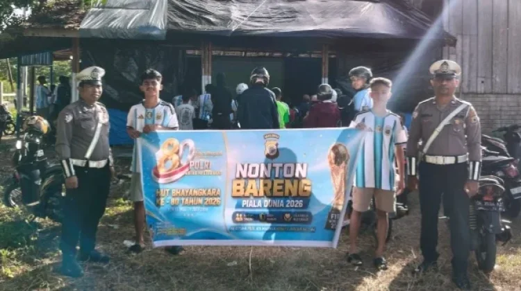Sat Lantas Polres Kepulauan Tanimbar Amankan Nobar
