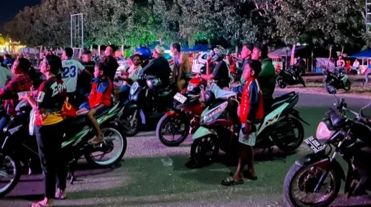 Personel Gabungan Polres Kepulauan Tanimbar Amankan Nobar