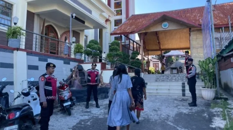 Sat Samapta Polres Tanimbar gelar pengamanan Ibadah Minggu