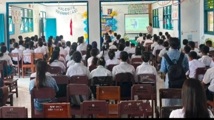 Polsek Tanut Sosialisasikan Bahaya Pornografi di SMAN 12