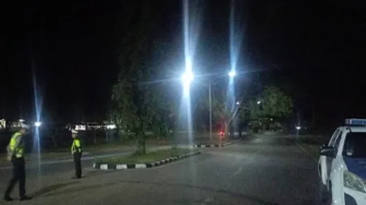 Polres Kepulauan Tanimbar Gelar patroli Blue Light